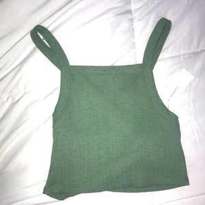 AMERICAN EAGLE GREEN CROP TOP